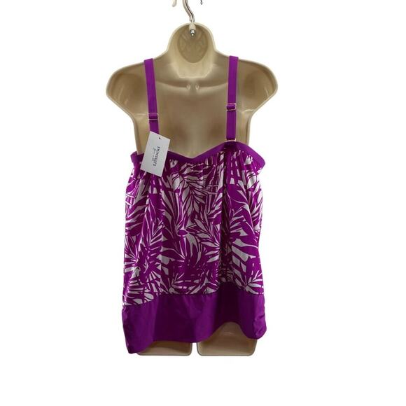 Swimsuits For All Women's Plus Size Bandeau Blouson Tankini Top Womens Size 16 - Picture 5 of 5